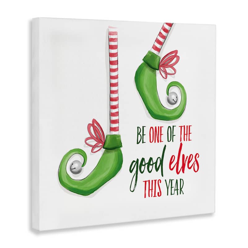 Stupell Festive Be A Good Elf Canvas Wall Art Design By Dogwood Portfolio