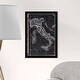 preview thumbnail 20 of 20, Oliver Gal 'Map of Italy 1873' Maps and Flags Wall Art Framed Print European Countries Maps - Black, White 16 x 24 - Black