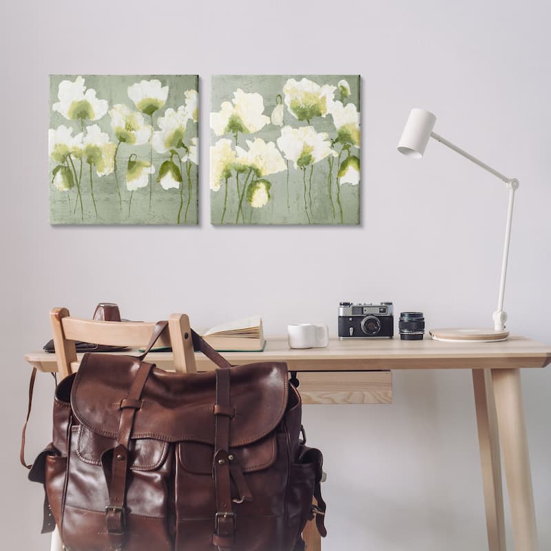 Stupell Charming White Blooms Canvas Wall Art Design By Vanessa Austin (Set of 2)