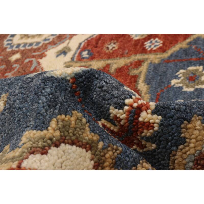 ECARPETGALLERY Hand-knotted Jules Serapi Navy Wool Rug - 7'7 x 10'1