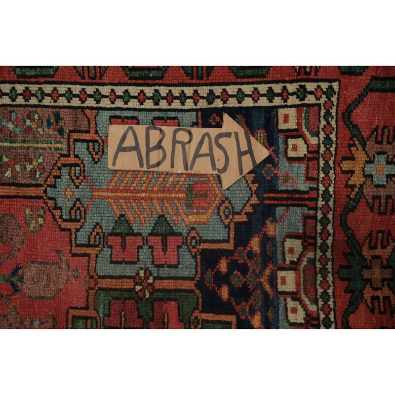 Hand Knotted Oriental 100% Wool Carpet Traditional All-Over Oranges & Rust Bakhtiari Area Rug - 9' 6'' X 5' 3''