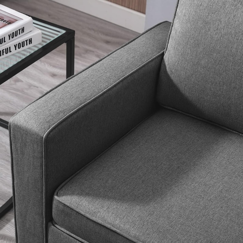 Mixoy Convertible Living Room Furniture Set-Single Sofa/Loveseat/3-Seat Sofa with Ottoman for DIY Combination