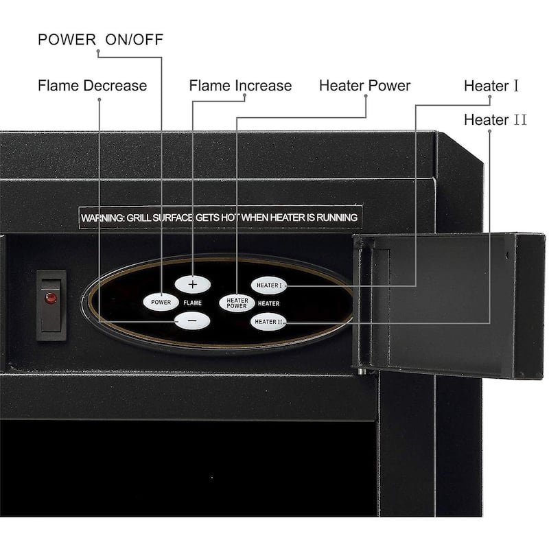 Electric Fireplace Insert 18" Freestanding Heater