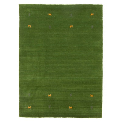 Kashkuli Gabbeh Green Rug 3'11" x 5'6" - 3'11 x 5'6