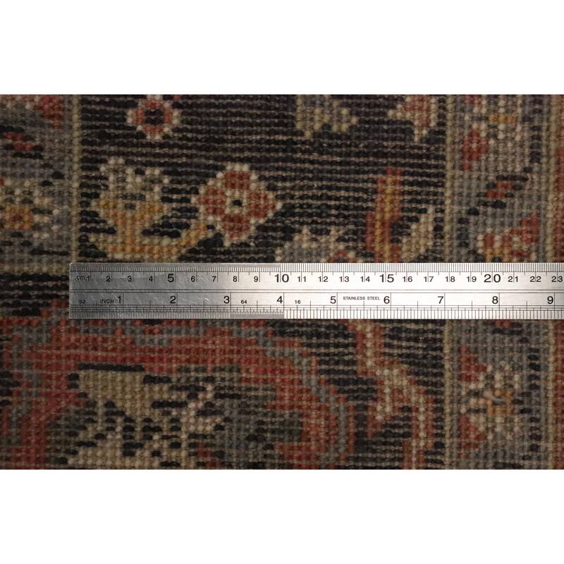 Hand Knotted Oriental 100% Wool Carpet Transitional Floral Oranges & Rust Oushak Area Rug - 6' 10'' X 5' 1''