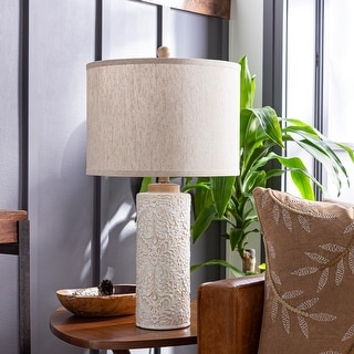 Artistic Weavers Cura Off-white Glazed Ceramic Table Lamp