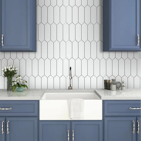 11" X 12" Stone Composite Peel And Stick Mosaic Tile
