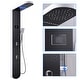 preview thumbnail 5 of 3, 55in. LED Shower Panel System with Body Jets in Silver and Black