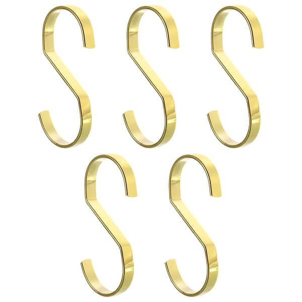 5Pcs 4.1 Inch Flat S Hooks Hanging Hook for Home Kitchen Storage, 10mm