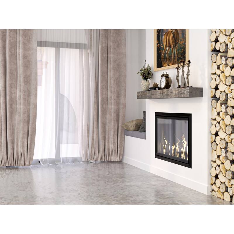 Solid Beam Wood Mantel Shelf