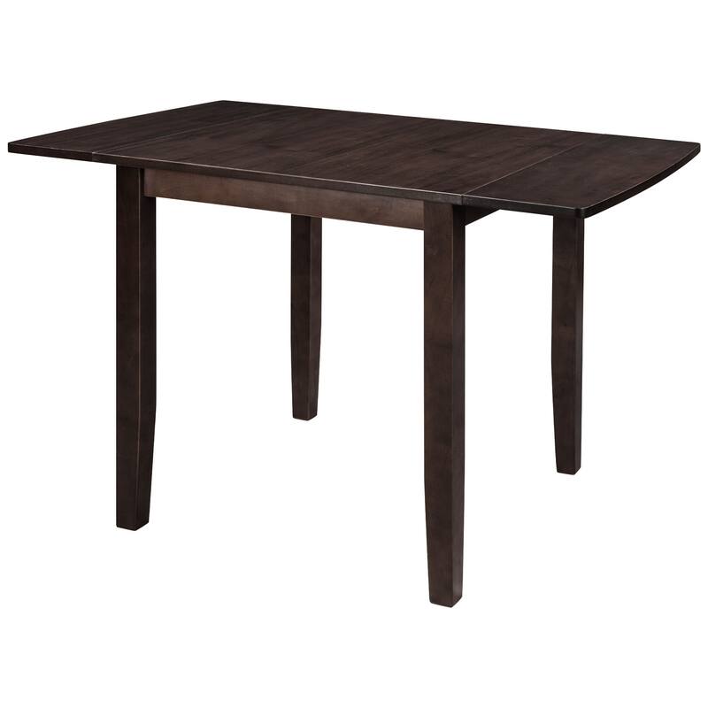 Espresso 3-Piece Breakfast Nook Dining Table Set with Drop Leaf Table & 2 Chairs