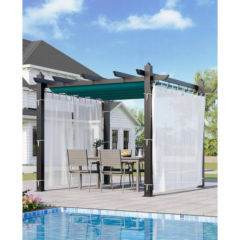 10*10FT mesh aluminum flower stand, gray column, blue curtain, white mesh - 10*10FT
