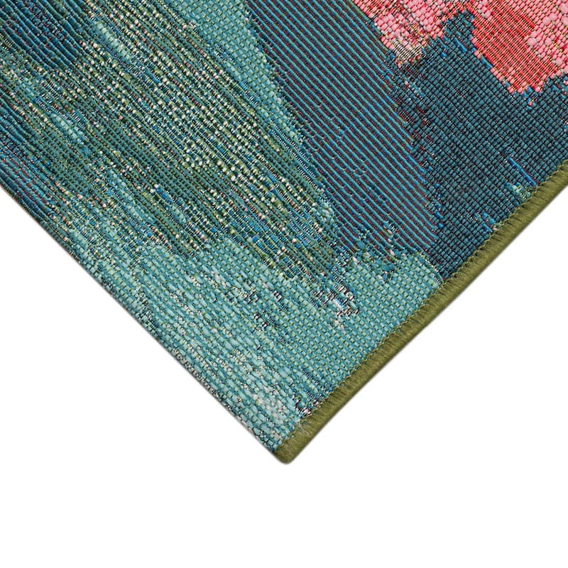 Liora Manne Marina Watercolor Pond Indoor/Outdoor Area Rug