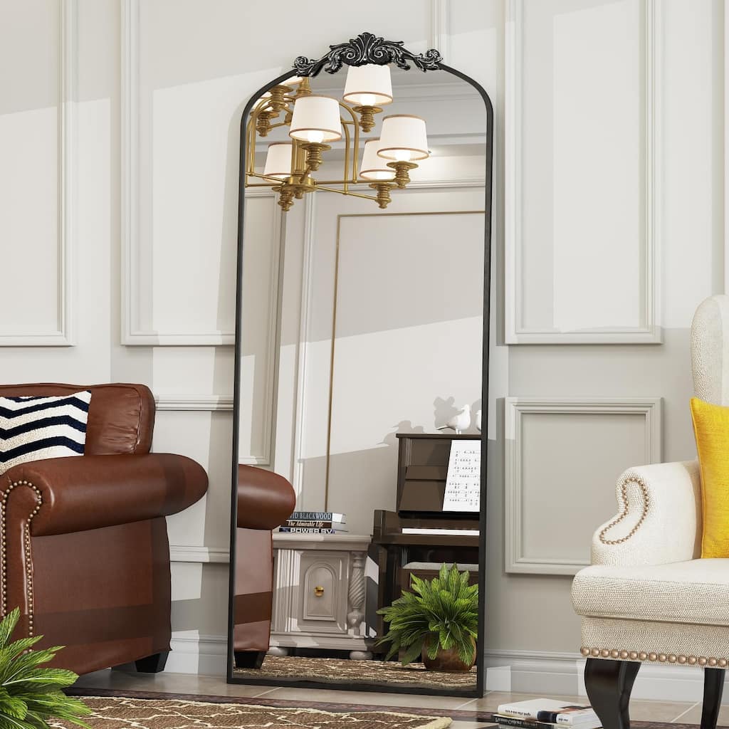Arched Vintage Mirror Traditional Baroque Style Wall Mirror