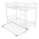 preview thumbnail 12 of 16, Contemporary Twin-Over-Twin Metal Bunk Bed With Trundle,Can be Divided into two beds,No Box Spring needed