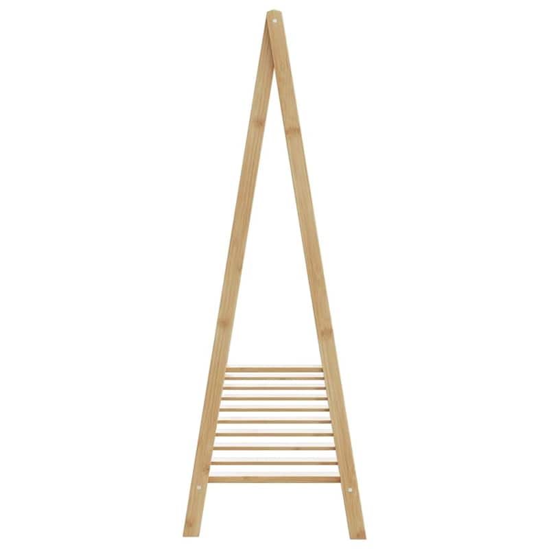 vidaXL Clothes Rack with Shelves Foldable Coat Rack Hanging Stand Hanger Bamboo