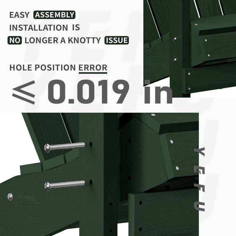 WINSOON All Weather HIPS Outdoor Plastic Adirondack Chairs Set of 2