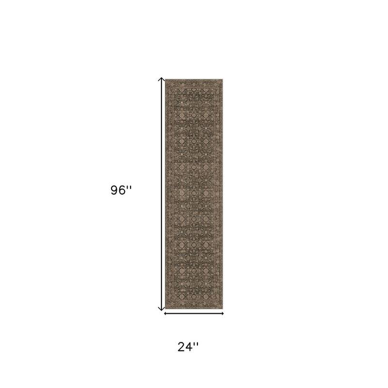 HomeRoots Floral Medallion Traditional Rectangle Area Rug