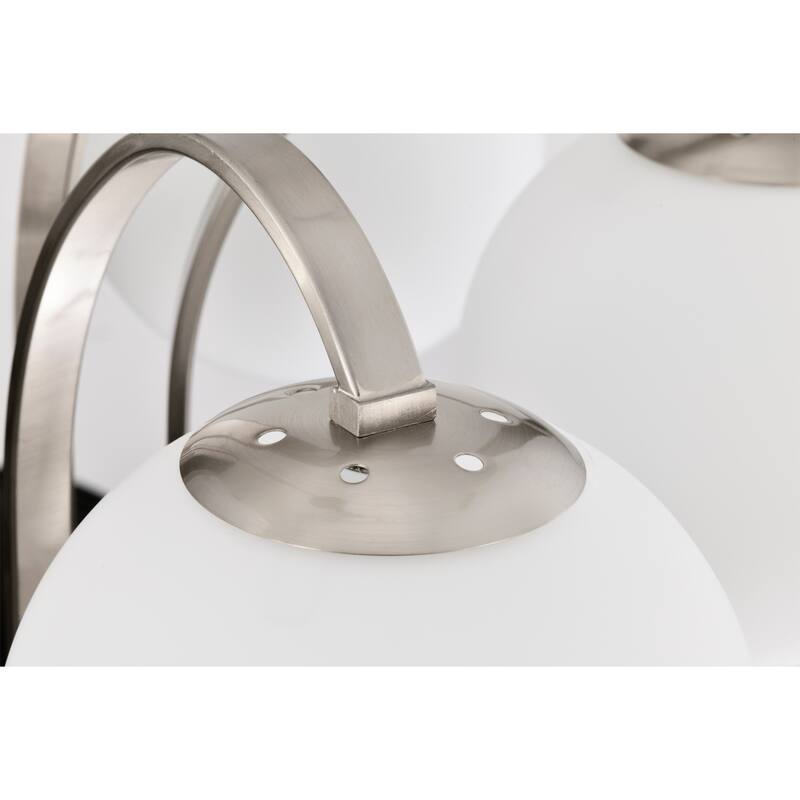 Aran 28 Inch Globe Opaque Glass Chandelier 6 Light