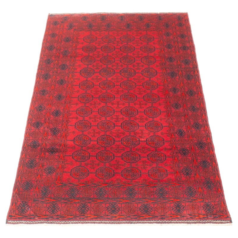 ECARPETGALLERY Hand-knotted Teimani Red Wool Rug - 3'5 x 6'6