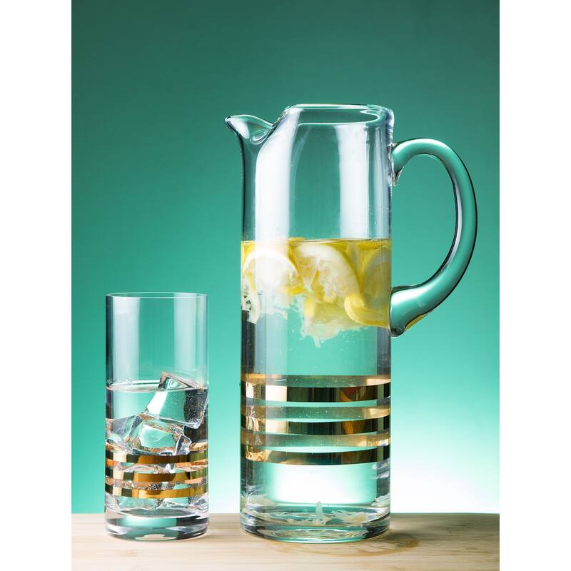 Majestic Gifts Inc. Crystal Glass Highball Tumblers-14 Oz- Set of 4