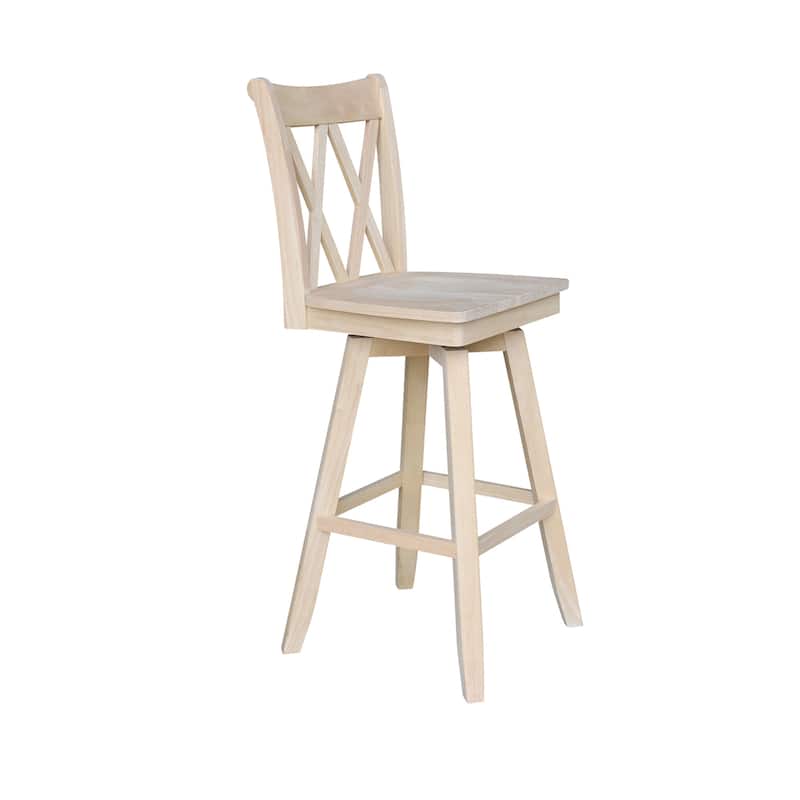 Double "X" Back Stool with Swivel Seat