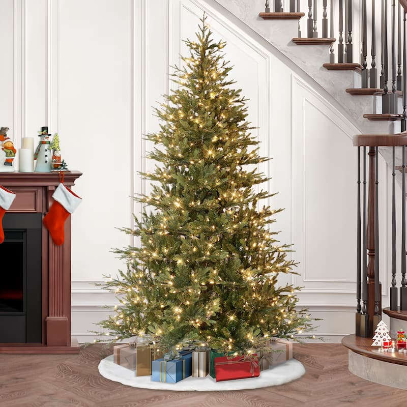 Puleo International 7.5' Pre-Lit Balsam Fir Artificial Christmas Tree