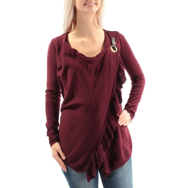 burgundy wrap sweater