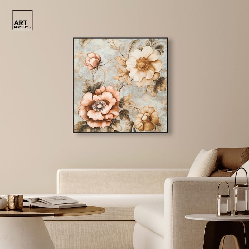 Retro Rose I Canvas by Art Remedy
