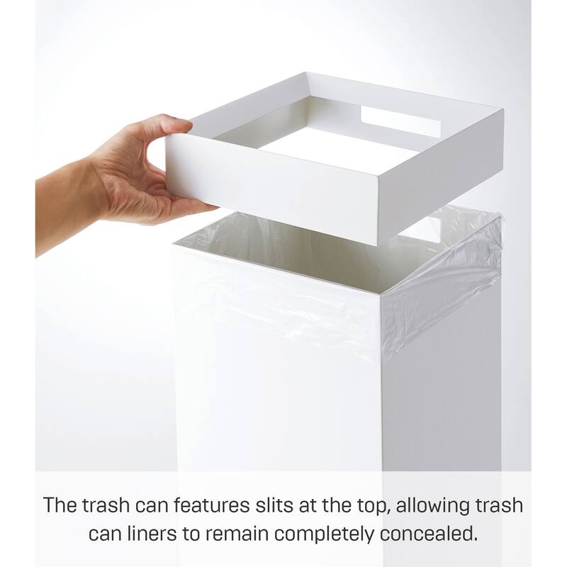 Yamazaki Home Trash Can, Steel, 7.25 gallons, 27 liters