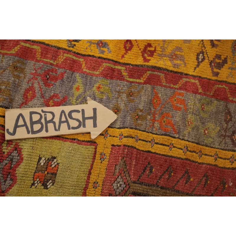 Hand Knotted Oriental 100% Wool Carpet Transitional Tribal Oranges & Rust Anatolian Area Rug - 5' 2'' X 3' 8''