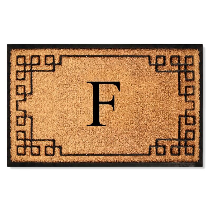 A1HC Natural Coir & Rubber Door Mat, Heavy Duty, Dirt Trapping, Long-Lasting Entrance Doormats,Thick & Durable Outdoor Entry Mat - 36" X 72" - F