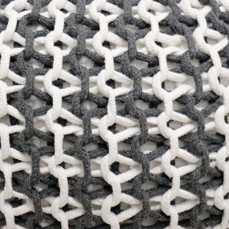 Pasargad Home Santorini Cotton Pouf