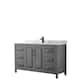 Option Dark Gray, Black Trim, White Carrara Marble Top