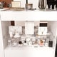 preview thumbnail 8 of 20, HOMELAVY Glass-Top Closet Organizer White Dressing Island Ample Storage Dresser Cabinets