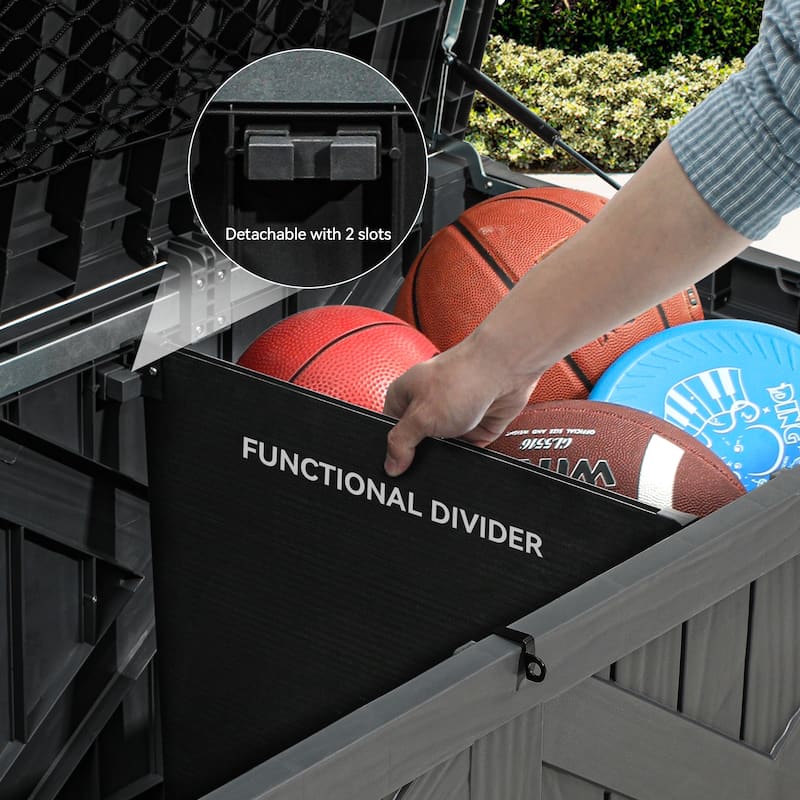 120 Gallons Water Resistant Resin Lockable Deck Box