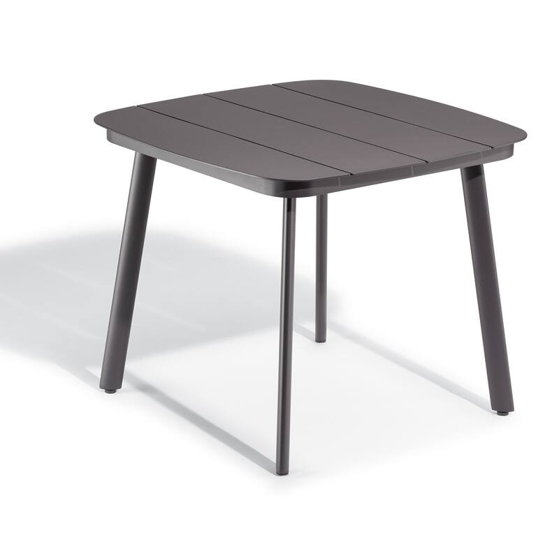 Oxford Garden Eiland 36-inch Powder Coat Carbon Square Dining Table