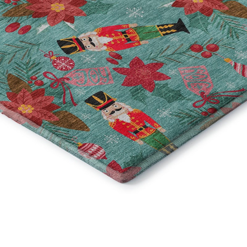 Premium Washable Super Soft Holiday Nutcracker Mayfield Rug