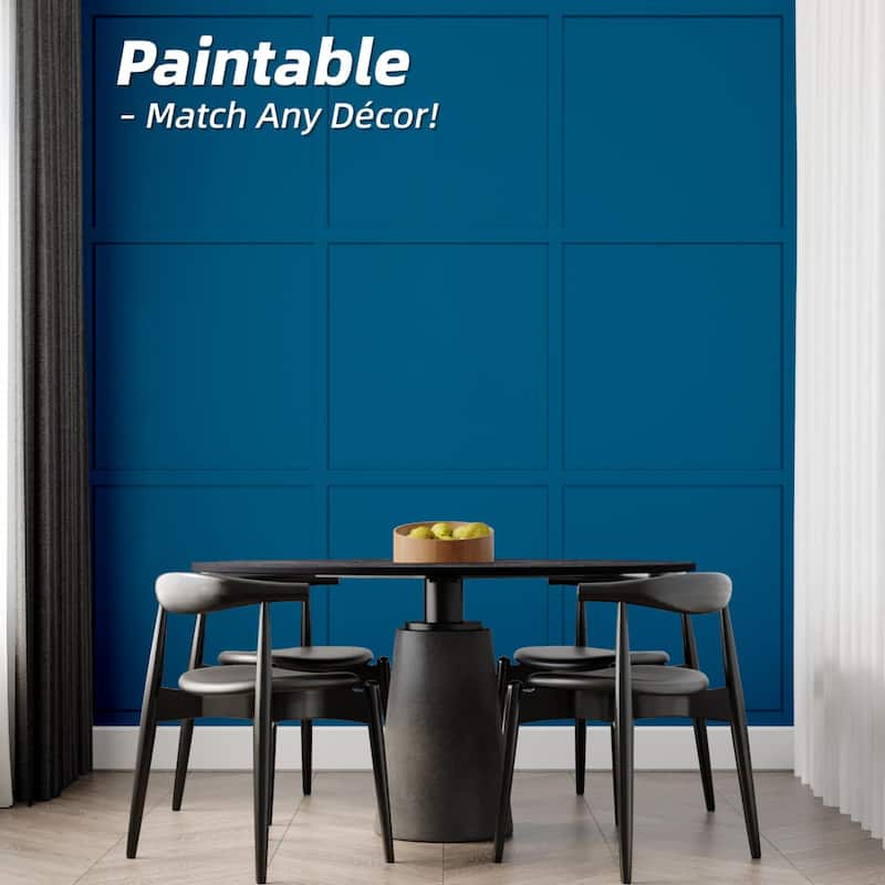 Pre-Cut MDF Wainscoting Kit Wall Decor Molding Strips Includes Trim Pieces