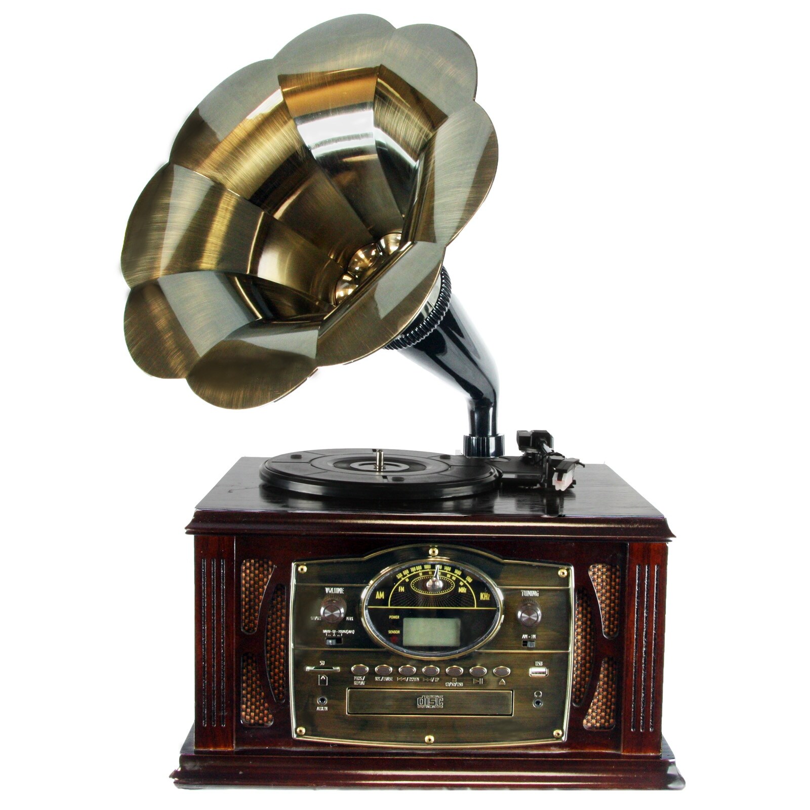 Back to The 50's Executive Antique Trumpet Horn Turntable