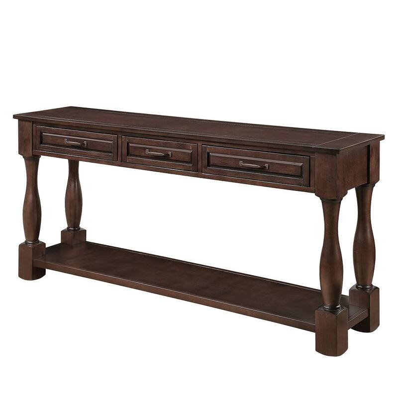 63.38" Long Sofa Console Table with 3 Drawers for Entryway Behind Couch Hall Foyer
