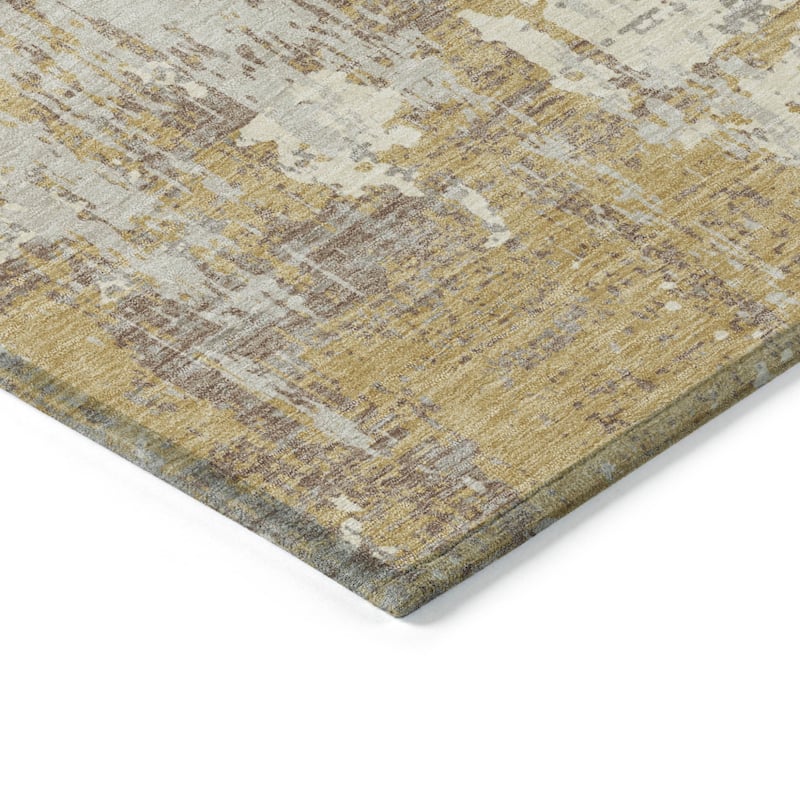 HomeRoots Abstract Transitional Rectangle Outdoor Rug