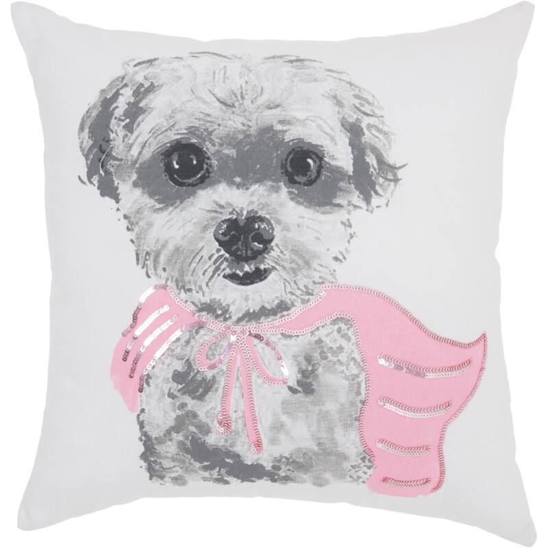 Mina Victory Sofia Illustration Throw Pillow - White - 18" x 18"