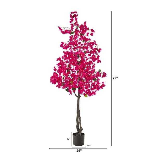 6' Bougainvillea Artificial Tree - 10 x 26 x 72 inches - Bed Bath ...