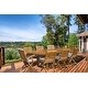 preview thumbnail 8 of 6, Seven Seas Teak 9 Piece Teak Wood Santa Monica Patio Dining Set with Oval Extension Table, 8 Folding Arm & Side Chairs