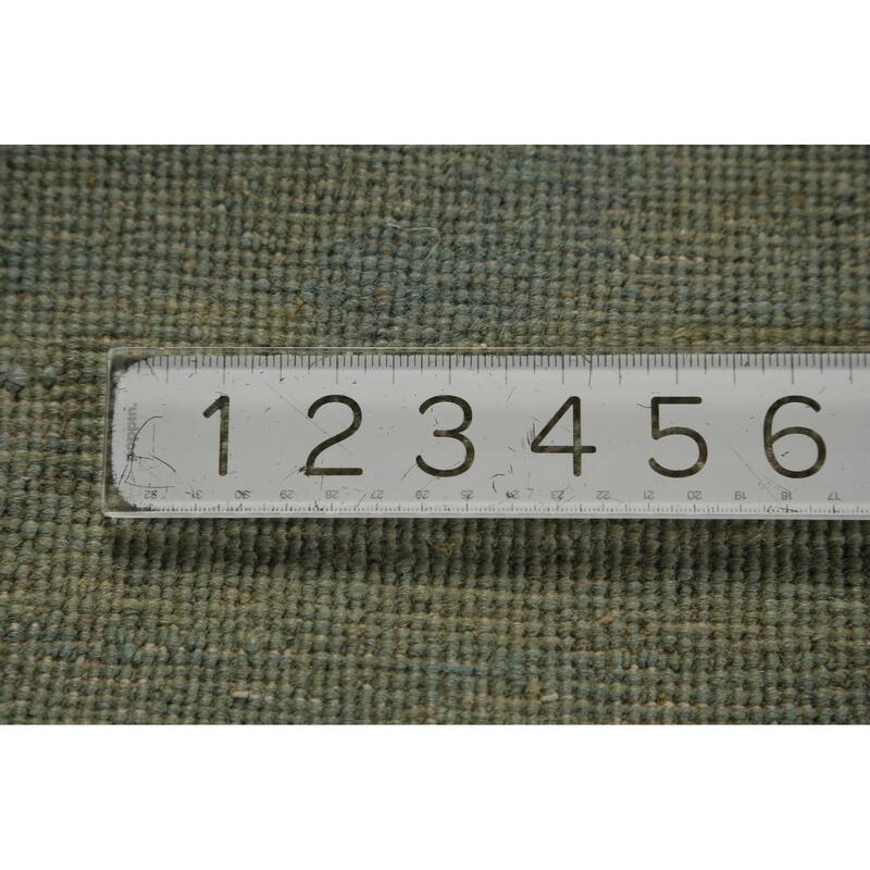 Green & Blue Modern Gabbeh Oriental Rug Handmade Wool Carpet - 3'2" x 4'11"