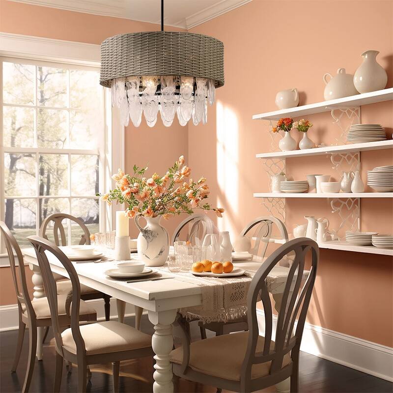 Minka Lavery 5297 Breaker Isle 9 Light 33" Wide Crystal Pendant