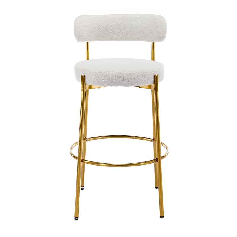Counter Height Bar Stools Set of 2 Modern Armless Chairs