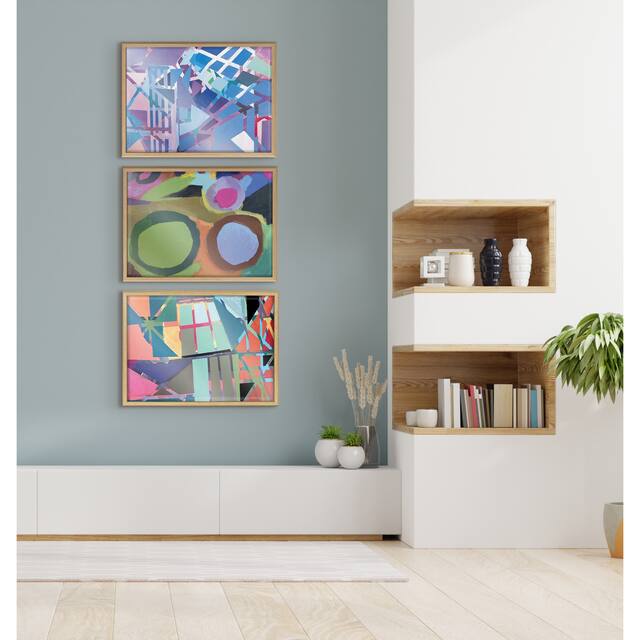 Kate and Laurel Blake Love Framed Printed Glass by Caleb Griswold