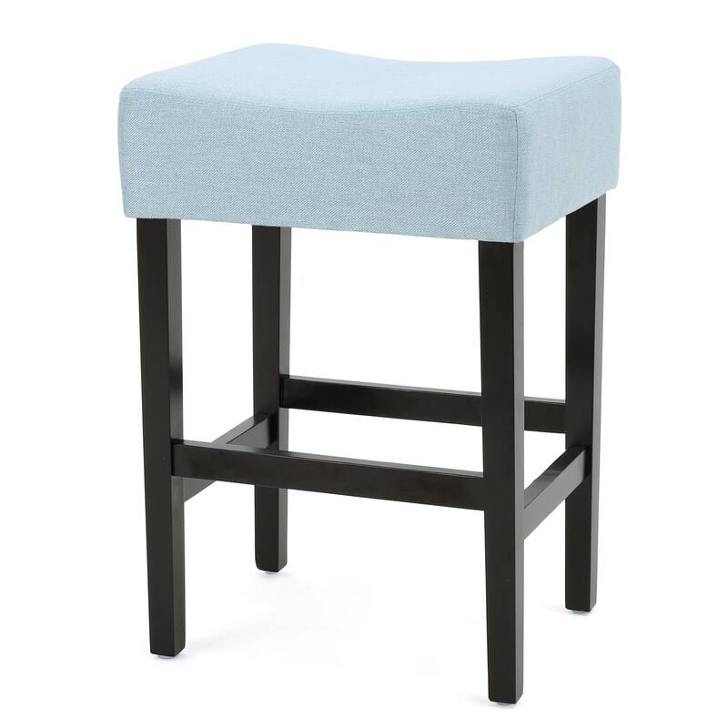 High Barstool Set of 2, Wood Frame Upholstered Dining Chair, Backless Counter Chair, Living Room Lounge Entertainment Chair